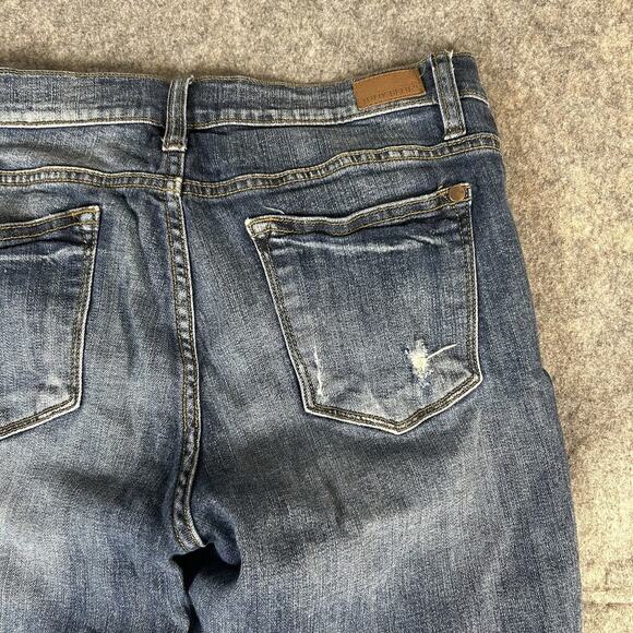 Judy Blue Jeans Womens 13/31 Skinny Leg Distressed Medium Wash Denim Stretch - Picture 10 of 12